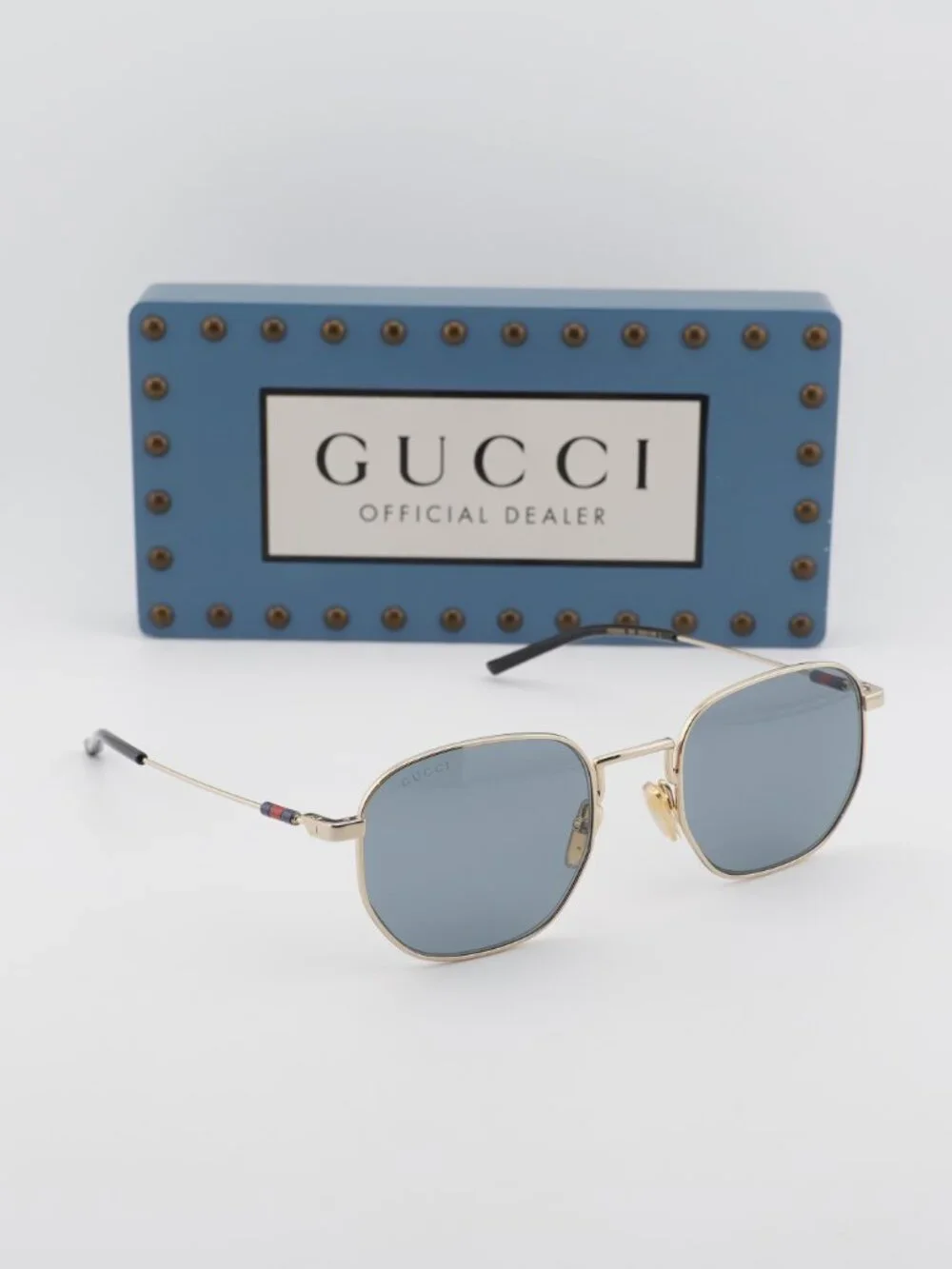 Gucci GG2095S 003 Square Sunglasses - Gold\Grey